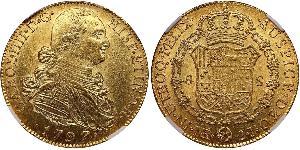 8 Escudo Virreinato de Nueva Granada (1717 - 1819) Oro Carlos IV de España (1748-1819)