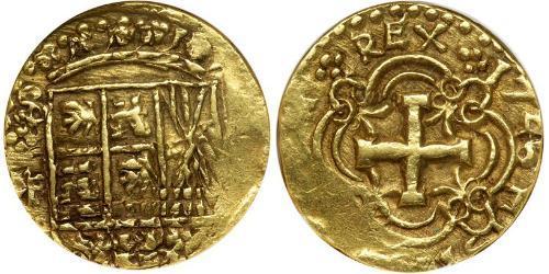 8 Escudo Virreinato de Nueva Granada (1717 - 1819) Oro 