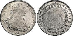 8 Escudo 西班牙帝國 Platinum 卡洛斯三世 (西班牙) (1716 -1788)