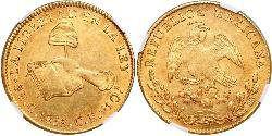 8 Эскудо Second Federal Republic of Mexico (1846 - 1863) Золото 