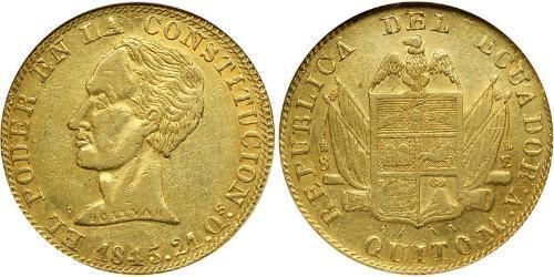 8 Escudo Ecuador 金 Simon Bolivar (1783 - 1830)