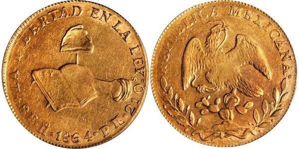 8 Escudo Second Federal Republic of Mexico (1846 - 1863) 金 