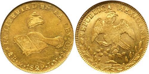 8 Escudo 墨西哥合眾國 (1824 (1824 - 1835) 金 