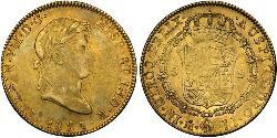 8 Escudo 墨西哥第一帝國 (1821 - 1823) 金 费尔南多七世 (1784 - 1833)