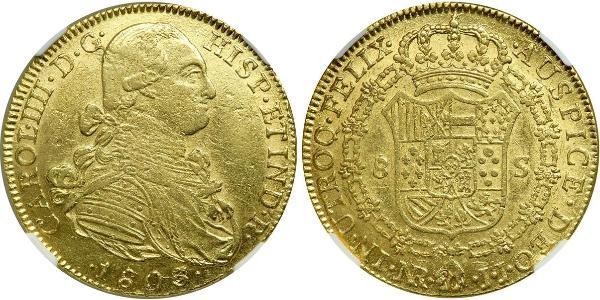 8 Escudo 新格拉納達總督轄區 (1717 - 1819) 金 卡洛斯四世 (1748-1819)