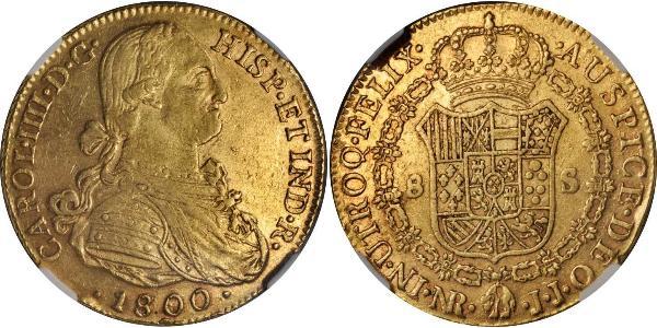 8 Escudo 新格拉納達總督轄區 (1717 - 1819) 金 卡洛斯四世 (1748-1819)