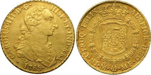 8 Escudo 新西班牙總督轄區 (1535 - 1821) 金 卡洛斯三世 (西班牙) (1716 -1788)