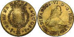 8 Escudo 智利 金 费尔南多六世 (1713-1759)