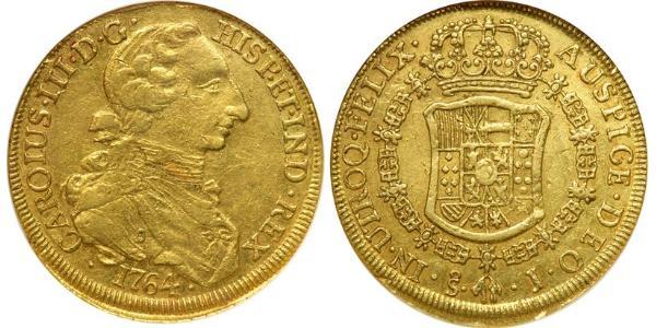 8 Escudo 智利 金 卡洛斯三世 (西班牙) (1716 -1788)