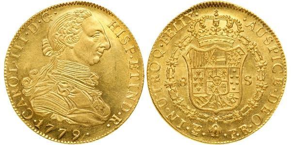 8 Escudo 玻利維亞 / 拉普拉塔总督辖区 (1776 - 1814) 金 卡洛斯三世 (西班牙) (1716 -1788)
