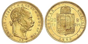 8 Forint / 20 Franc Austria-Hungary (1867-1918) Gold Franz Joseph I (1830 - 1916)