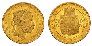 8 Forint / 20 Franc Austria-Hungary (1867-1918) Gold Franz Joseph I (1830 - 1916)