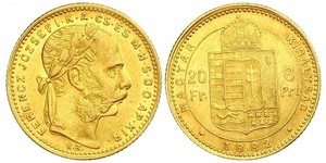 8 Forint / 20 Franc Austria-Hungary (1867-1918) Gold Franz Joseph I (1830 - 1916)