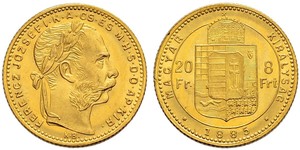 8 Forint / 20 Franc Austria-Hungary (1867-1918) Gold Franz Joseph I (1830 - 1916)