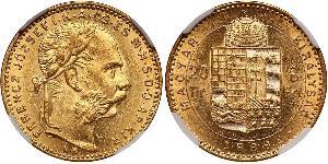 8 Forint / 20 Franc Austria-Hungary (1867-1918) Gold Franz Joseph I (1830 - 1916)