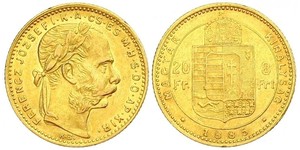 8 Forint / 20 Franc Austria-Hungary (1867-1918) Gold Franz Joseph I (1830 - 1916)