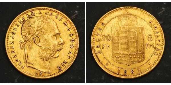 8 Forint / 20 Franc Austria-Hungary (1867-1918) Gold Franz Joseph I (1830 - 1916)