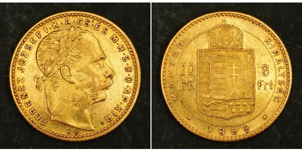 8 Forint / 20 Franc Austria-Hungary (1867-1918) Gold Franz Joseph I (1830 - 1916)