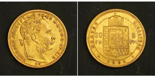 8 Forint / 20 Franc Austria-Hungary (1867-1918) Gold Franz Joseph I (1830 - 1916)