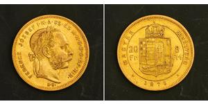 8 Forint / 20 Franc Österreich-Ungarn (1867-1918) Gold Franz Joseph I (1830 - 1916)