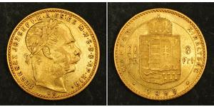 8 Forint / 20 Franc Österreich-Ungarn (1867-1918) Gold Franz Joseph I (1830 - 1916)