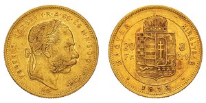 8 Forint / 20 Franc Autriche-Hongrie (1867-1918) Or Franz Joseph I (1830 - 1916)