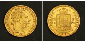 8 Forint / 20 Franc 奥匈帝国 (1867 - 1918) 金 弗朗茨·约瑟夫一世 (1830 - 1916)