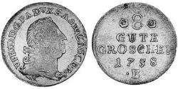 8 Groschen Ангальт-Бернбург (1603 - 1863) Срібло Victor Frederick, Prince of Anhalt-Bernburg (1700 – 1765)