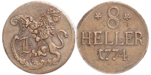 8 Heller Allemagne Cuivre 