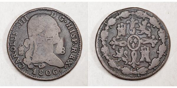 8 Maravedi Spain Copper Charles IV of Spain (1748-1819)