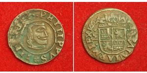 8 Maravedi Kingdom of Spain (1814 - 1873) Kupfer Philip IV. von Spanien (1605 -1665)