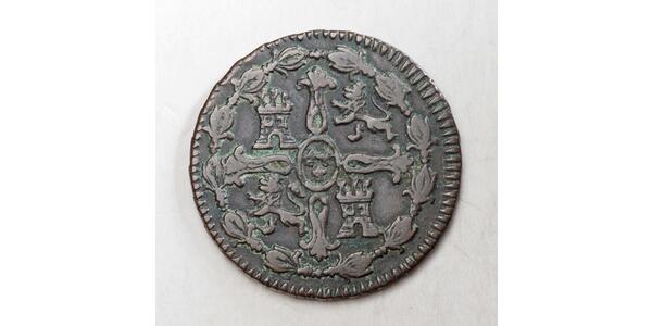 8 Maravedi Kingdom of Spain (1814 - 1873) Kupfer 