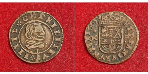 8 Maravedi Kingdom of Spain (1814 - 1873) 銅 Philip IV of Spain (1605 -1665)