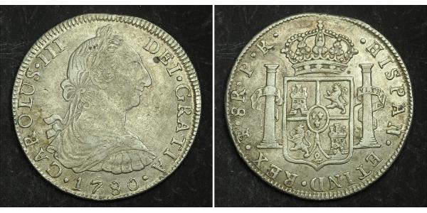 8 Real Bolivie Argent Charles III d