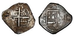 8 Real Colombie Argent 
