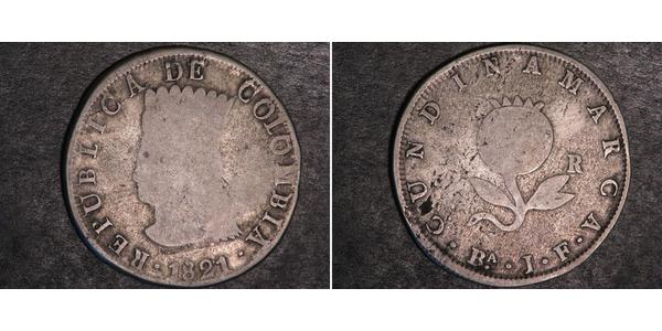 8 Real Colombie Argent 