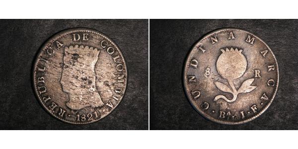 8 Real Colombie Argent 