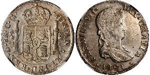 8 Real First Mexican Empire (1821 - 1823) Argent Ferdinand VII d