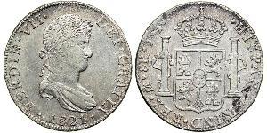 8 Real First Mexican Empire (1821 - 1823) Argent Ferdinand VII d