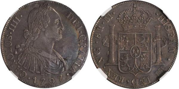 8 Real Guatemala Argent Charles IV d