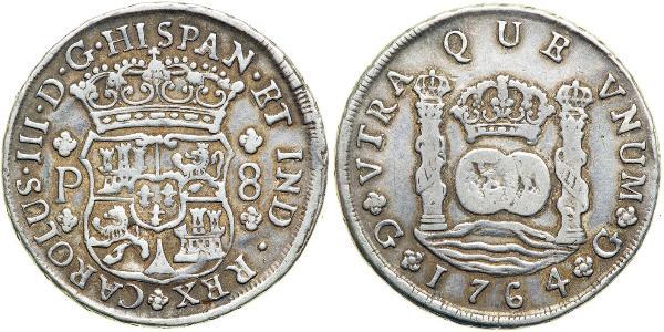 8 Real Guatemala Argent 