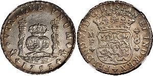 8 Real Nouvelle-Espagne (1519 - 1821) Argent Ferdinand VI d