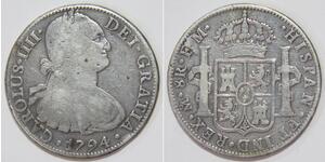 8 Real Nouvelle-Espagne (1519 - 1821) Argent Charles IV d