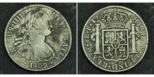 8 Real Nouvelle-Espagne (1519 - 1821) Argent Charles IV d