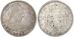 8 Real Nouvelle-Espagne (1519 - 1821) Argent Charles IV d