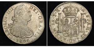 8 Real Nouvelle-Espagne (1519 - 1821) Argent Charles IV d