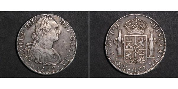 8 Real Nouvelle-Espagne (1519 - 1821) Argent Charles IV d