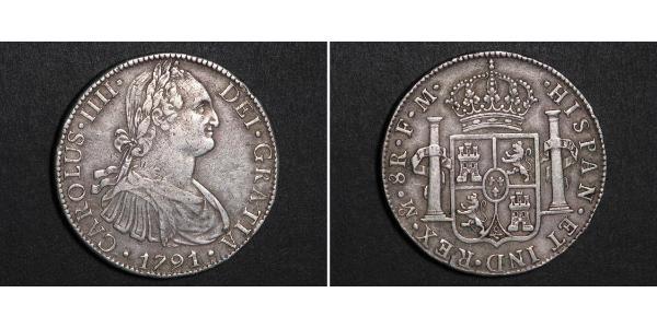 8 Real Nouvelle-Espagne (1519 - 1821) Argent Charles IV d