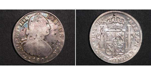8 Real Nouvelle-Espagne (1519 - 1821) Argent Charles IV d