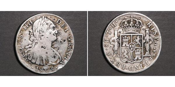8 Real Nouvelle-Espagne (1519 - 1821) Argent Charles IV d